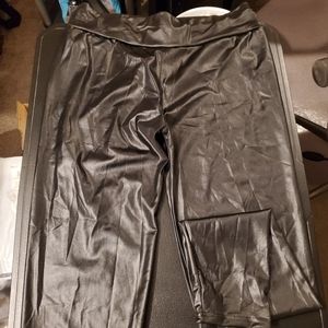 Faux leather spandex costume wear